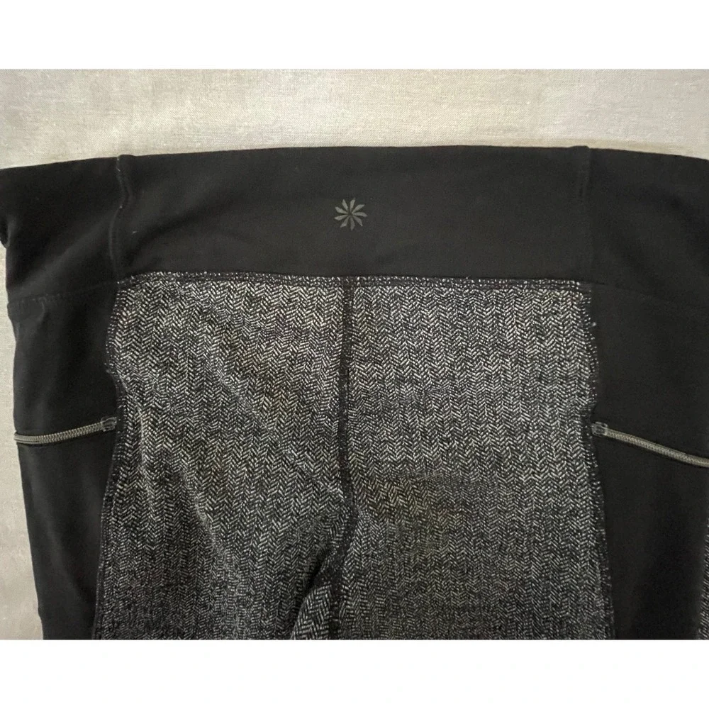 Athleta Girl Jogger Pants Gray‎ Black Panel XL 14 Pockets Stretchy Comfy